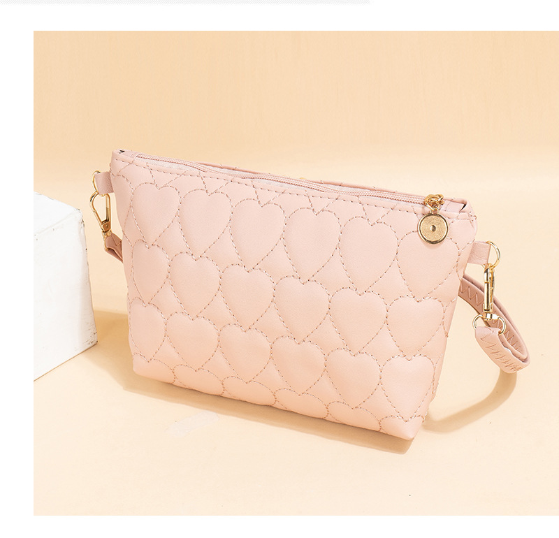 Women's Small Pu Leather Swan Heart Shape Streetwear Square Zipper Crossbody Bag display picture 4