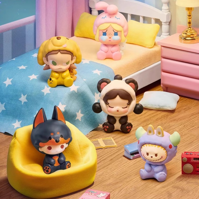 Popmart バブルマート バブル かわいい アニマル パジャマ パーティー シリーズ 子供のおもちゃ トレンディ人形|undefined