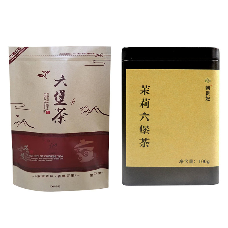 [조합] 3 년 등급 I Liubao 티백 250g Jasmine Liubao 차 100g/통조림