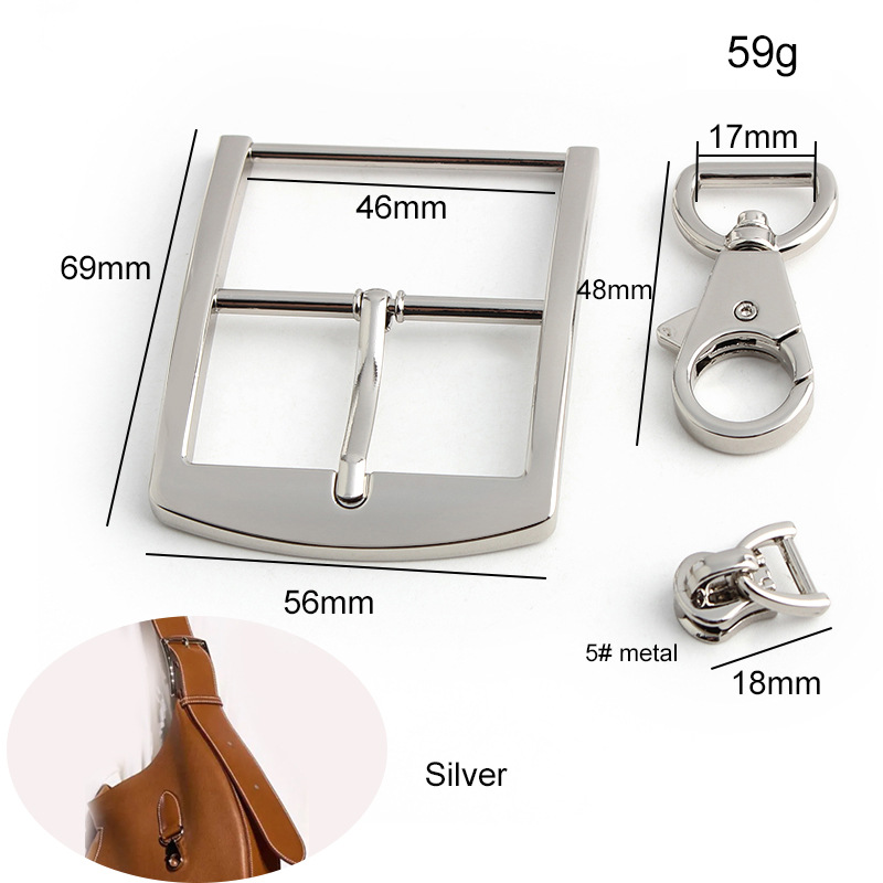 크롬의 대형 핀 버클 풀 세트