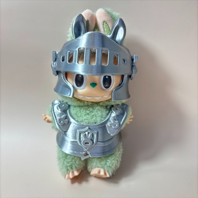 拉布布盔甲武士骑士装扮娃衣头盔套装Labubu泡泡马特马卡龙着替|undefined