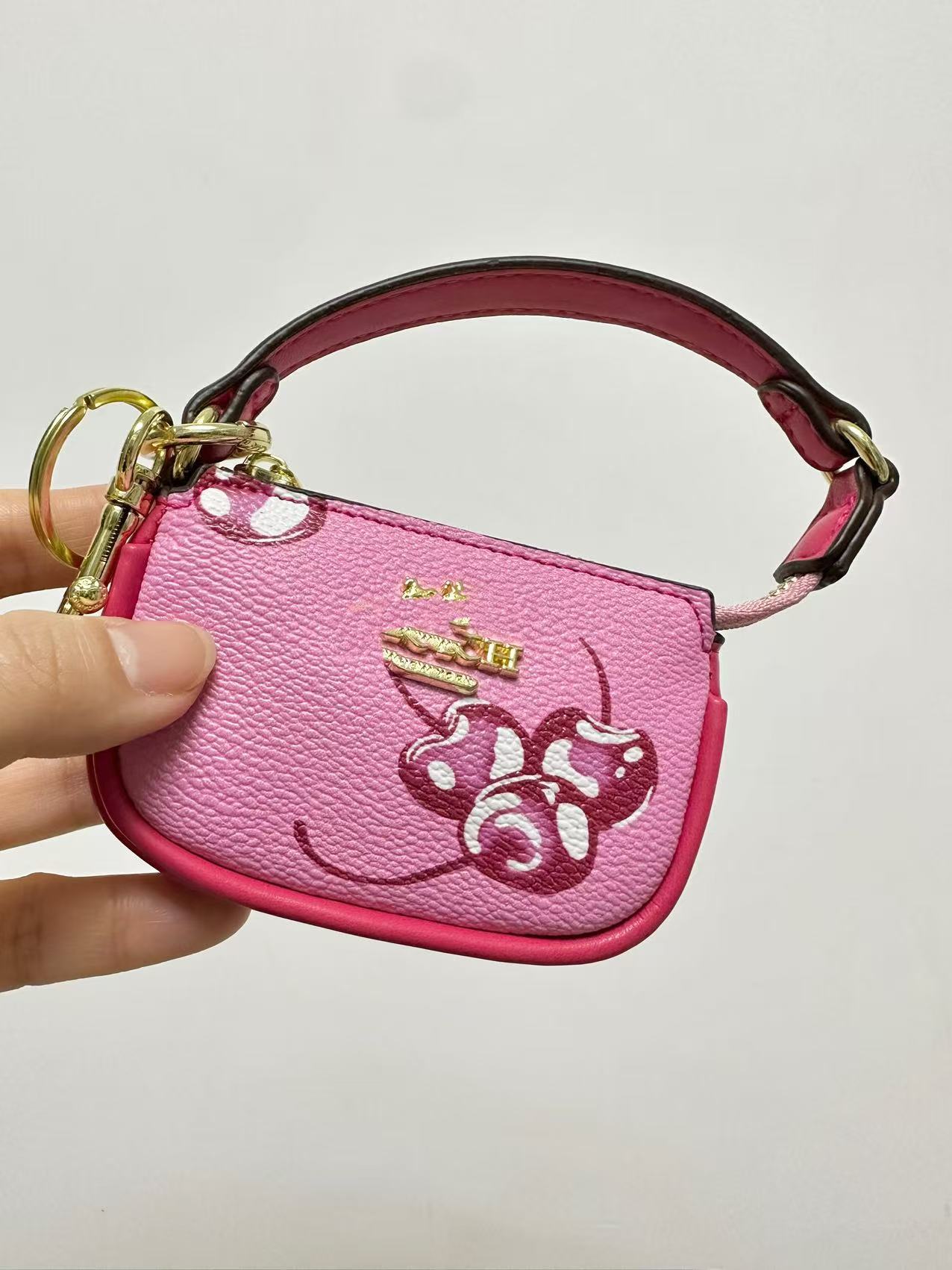 C Home Card Bag Ladies Llavero Monedero 2025 Nuevo estilo Kou Home Foreign Trade Retro Impreso Bolsa de identificación Colgante