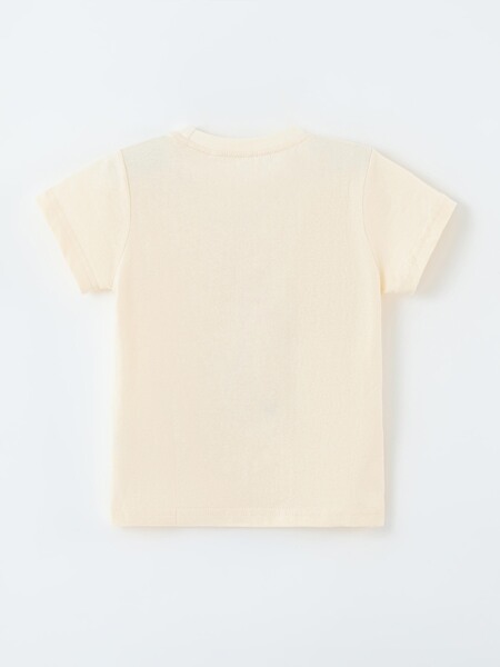 Summer children's short sleeve T-shirt with a round collar