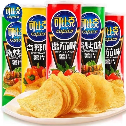 Daliyuan Comparee Kebik Canned Potato Chips Puffed Potato Chips Multi-flavor Aromatic 105g Potato Chip Snack Food Wholesale