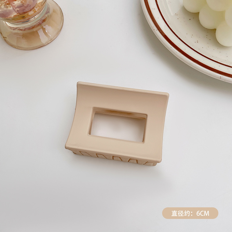 韩式大号鲨鱼夹夏季新款女发饰奶咖色后脑勺发卡抓夹批发|undefined