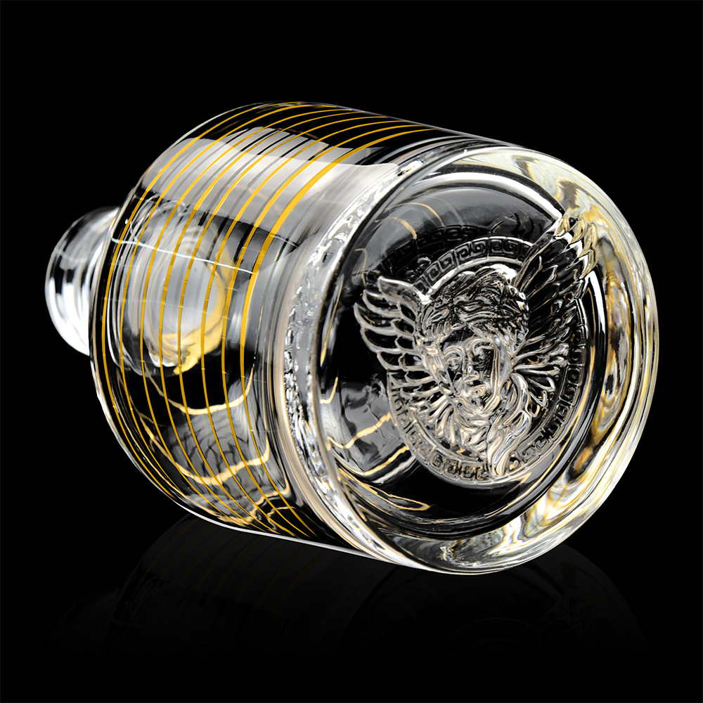 新款威士忌描金酒瓶空瓶 跨境亚马逊洋酒瓶单瓶 轻奢玻璃白兰地瓶