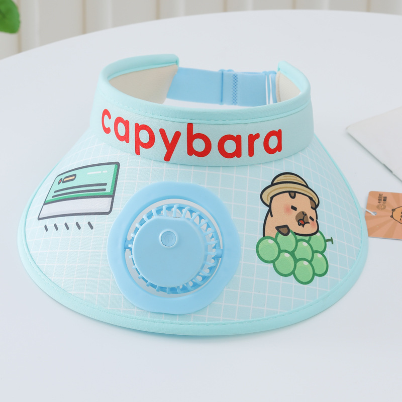 Kapibala 正規認定の新しいアイスシルク夏子供用中空帽子日焼け止めサンハットベビーファンハット|undefined