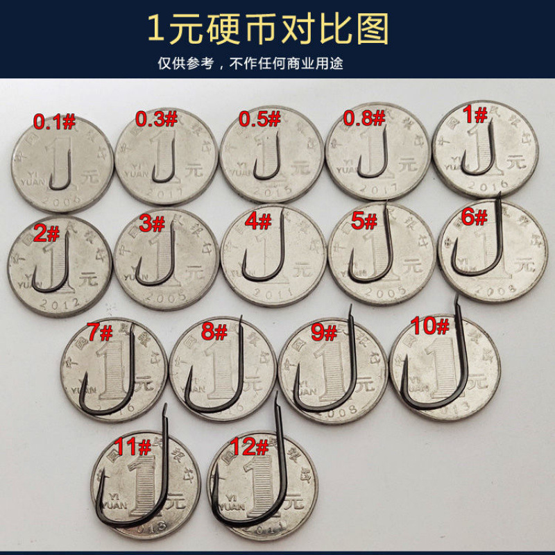 Nuevo gran gancho de pescado sin púas de Kanto gran hueso grueso agujero negro gran fábrica de suministro de comercio al por mayor