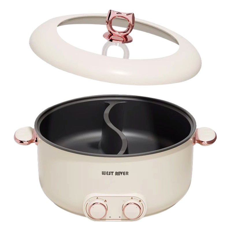 Pato mandarín olla eléctrica olla caliente hogar multifuncional de gran capacidad integrada antiadherente Cocina eléctrica de alta potencia olla caliente olla especial
