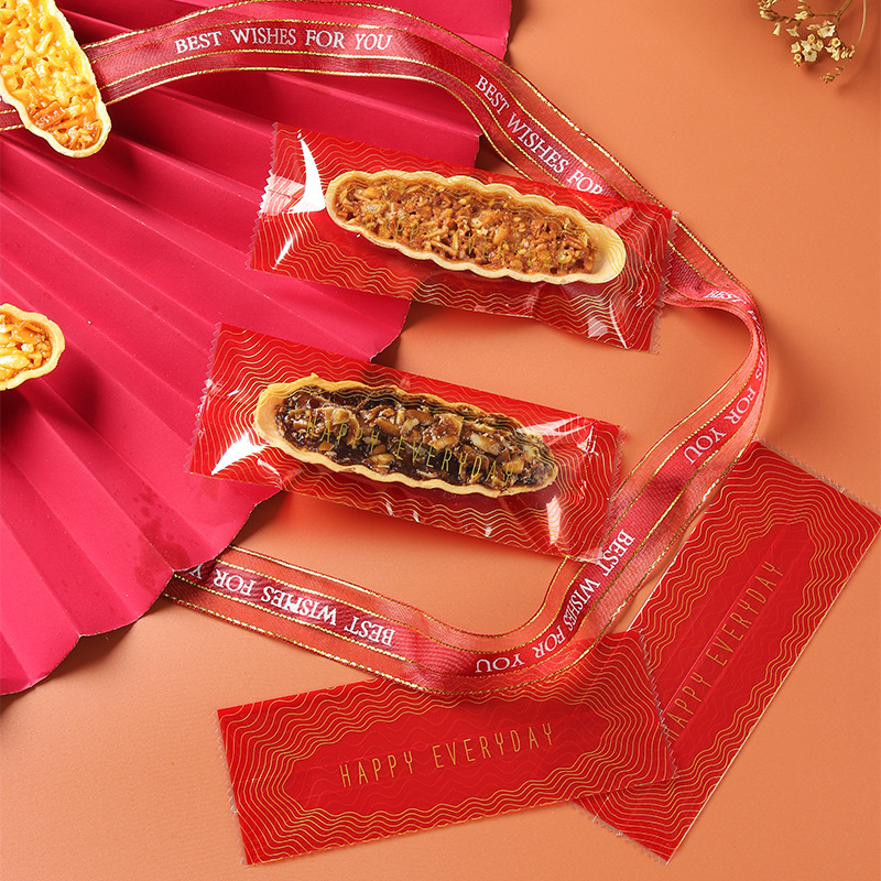 Clásico tipo barco de arroz glutinoso embalaje rectangular máquina de hornear bolsa de sellado en stock fábrica al por mayor bolsa de embalaje de piruletas