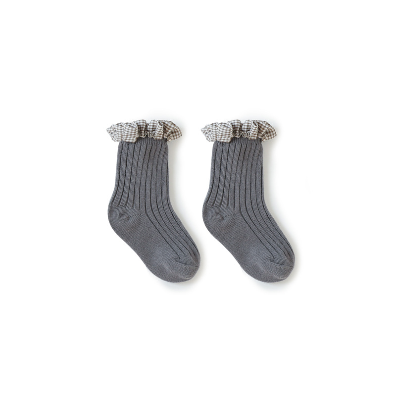 21 nuevos calcetines de otoño e invierno para niñas algodón peinado estilo coreano Mori ins estilo calcetines de encaje para niños