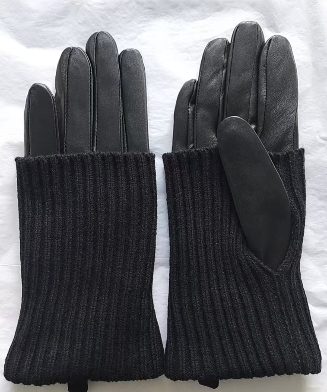 【양모 립 양가죽 장갑】블랙