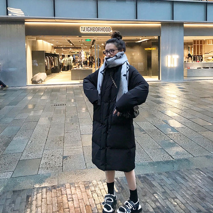 Damen Lang Steppmantel Oversize Winterjacke Mit Wattierung_voghion.com