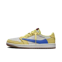 Putian Shoes aj1 Низкошачие молнии Черный самурай Фудзивара Хироши Мокко Баскетбольные кроссовки Джо 1 для мужчин и женщин Повседневные кроссовки