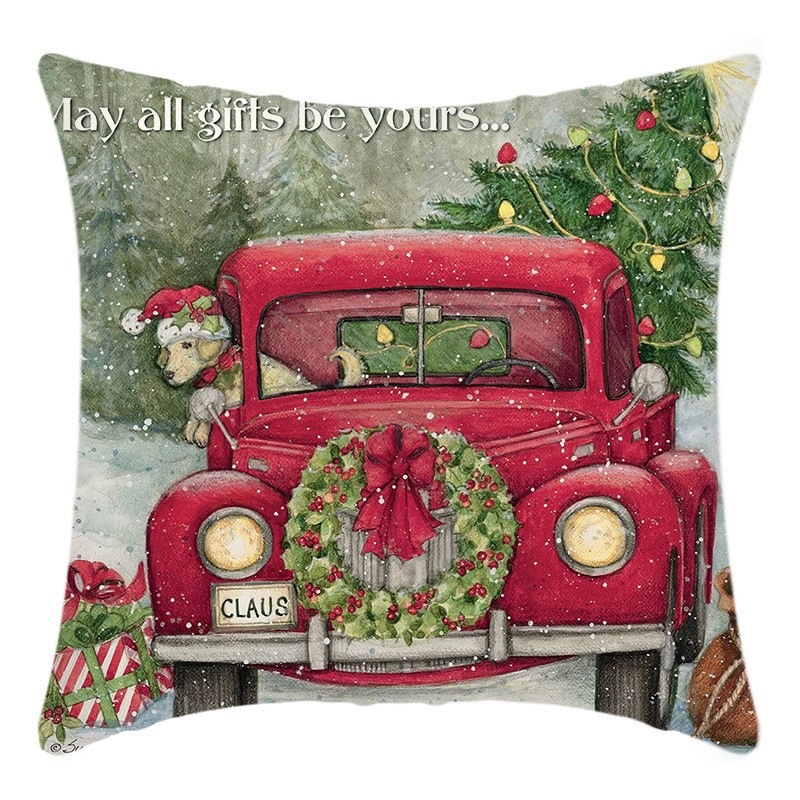Navidad almohada cubierta de decoración para el hogar almohada de la sala de estar sofá cojín cubierta de dormitorio almohada de cabeza fábrica al por mayor