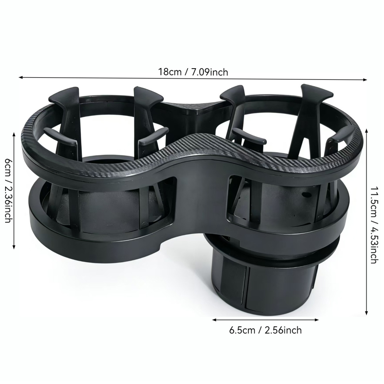 Popular Multi-Functional Car Cup Holder That Splits into Two Parts to Hold Water Bottles, Milk Tea, and Beverages