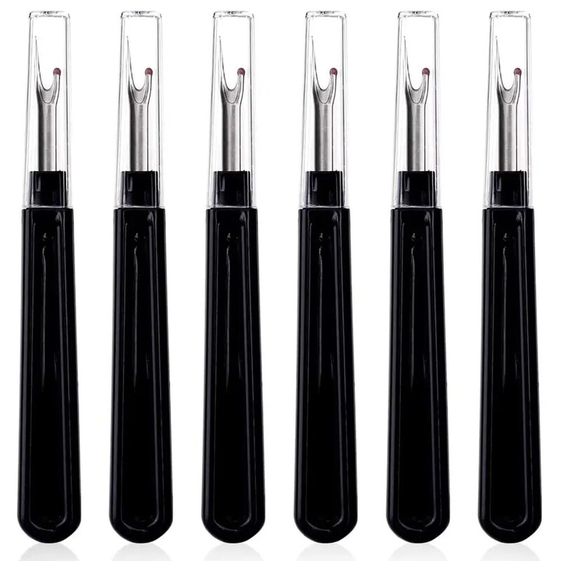 Black Handmade Seam Ripper Large Seam Remover DIY Cross-Stitch Thread Picker Knitting Hand Sewing