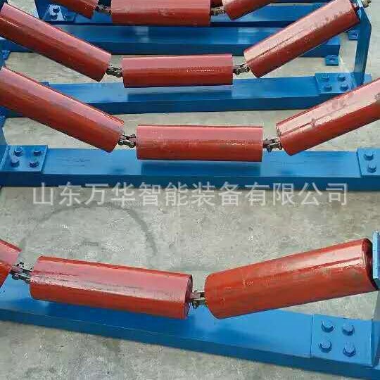Mining Belt Conveyor Roller Bracket Triple Roller Friction Self-Aligning Roller Group Mining Belt Conveyor Frame Roller Bracket