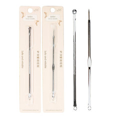 Acne needle, closed comedone needle, stainless steel cell tweezers, blackhead remover, pimple picker, acne and pimple removal tool, ultra-fine tip