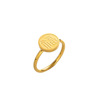 Retro golden ring stainless steel, small design accessory, one bead bracelet, simple and elegant design, does not fade