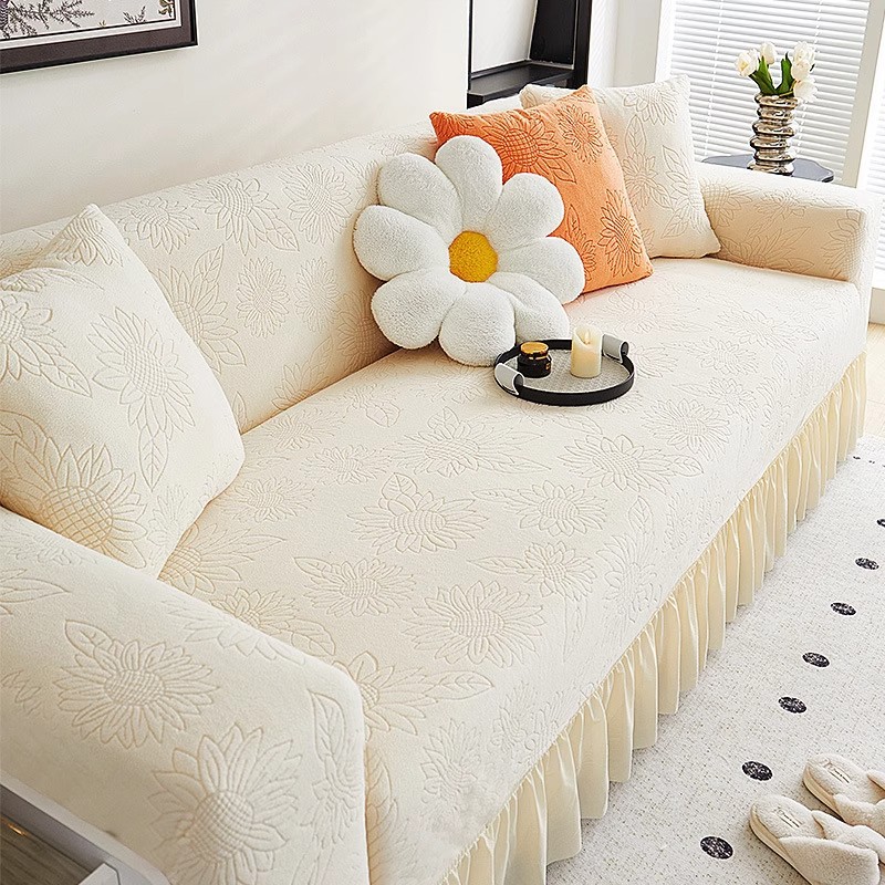 Jacquard borde sofá cubierta 2025 nueva cubierta de sofá general de cuatro estaciones cubierta todo incluido anti-cat arañazo cubierta protectora