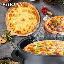跨境07084披萨机家用电锅蒸煮煎炒炸焖炖加热锅sokany