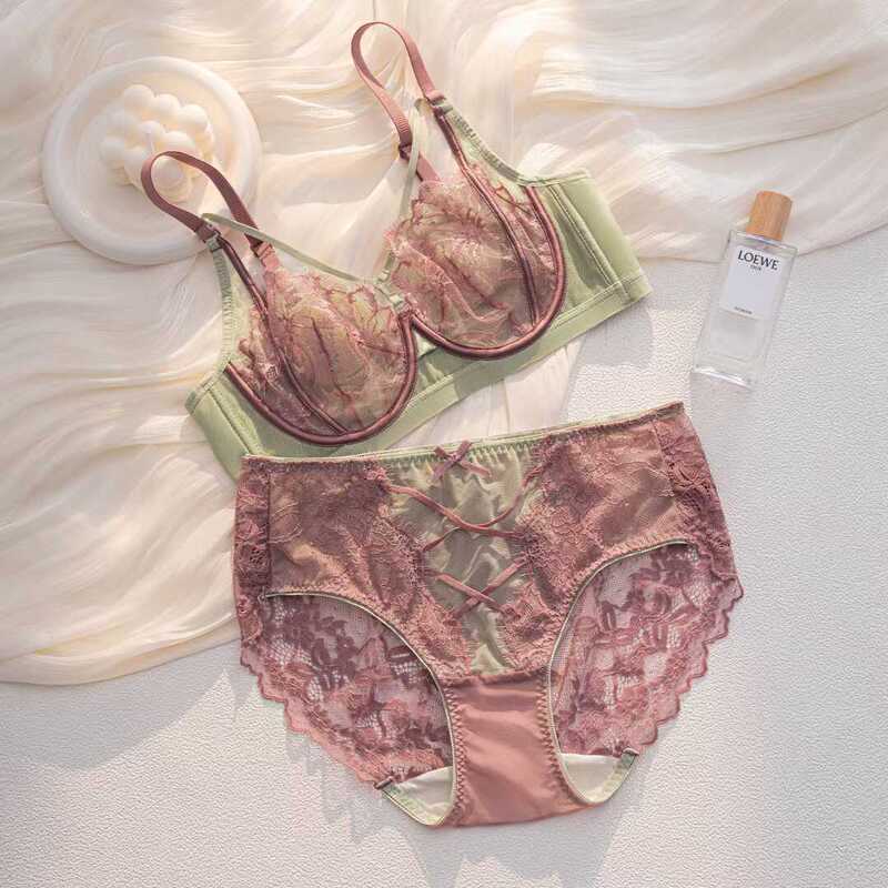 2026 Spring/Summer New French Style Embroidered Lace Lingerie for Women, Lightweight and Transparent, Anti-Bump, Minimizing Bra Set for Large Busts 2026 Spring/Summer New French Style Embroidered Lace Lingerie for Women, Lightweight and Transparent, Anti-Bump, Minimizing Bra Set for Large Busts