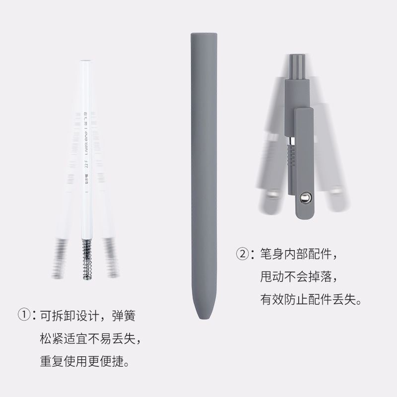 赞仕领航按动中性笔低重心CS头0.5mm黑芯学生刷题考试办公签字笔|undefined