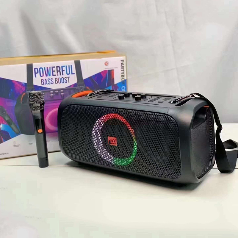 S18 スクエアダンスワイヤレスサブウーファーオーディオマイク大音量屋外ポータブルホームカラオケ Bluetooth スピーカー|undefined