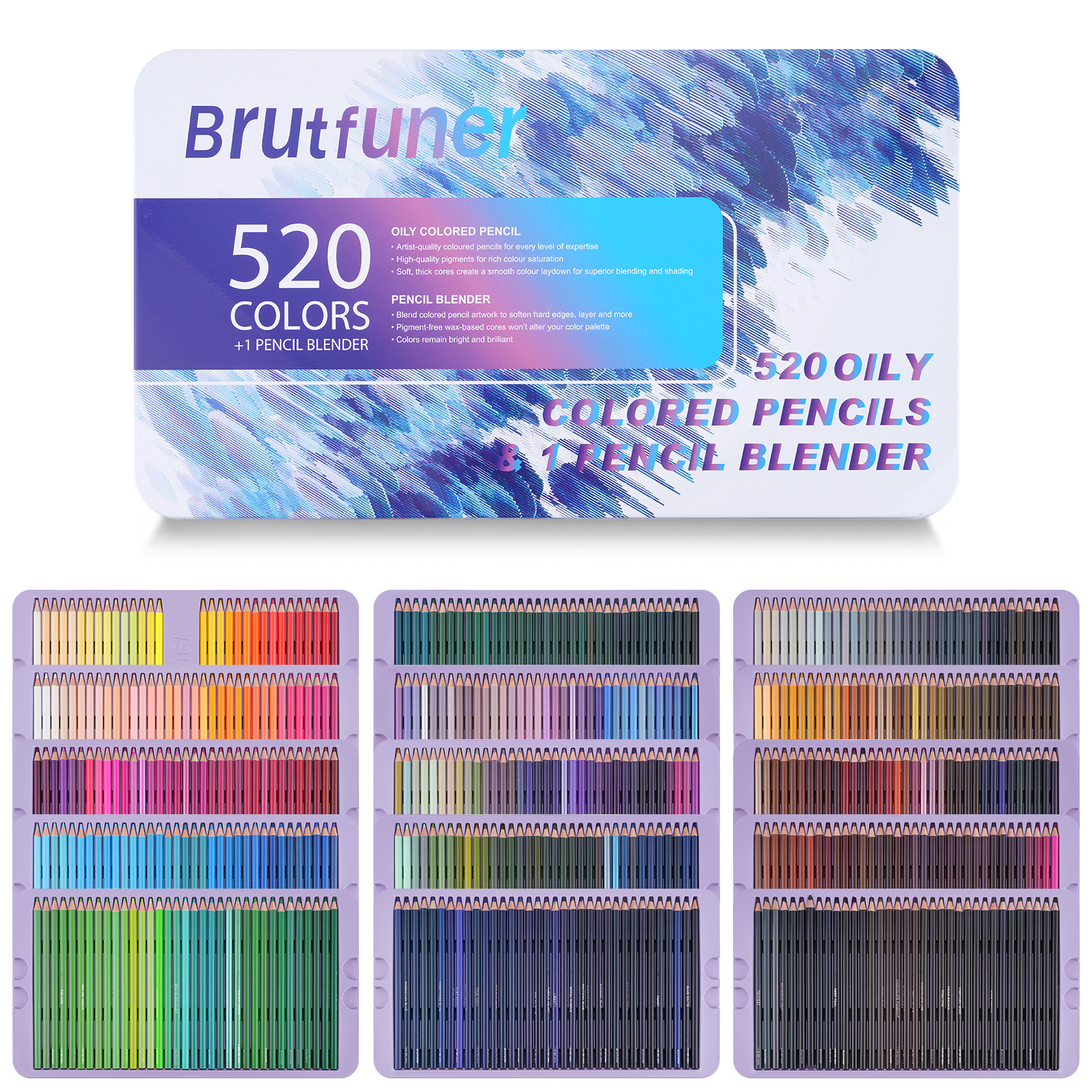 Lápiz de color transfronterizo 260 color aceitoso plomo de color 120 cepillo de plomo de color 520 color 180 color lápiz de color soluble en agua