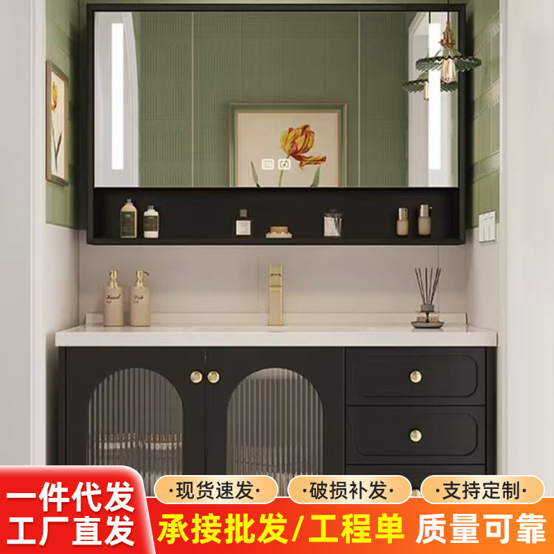Modern Minimalist Bathroom Cabinets Directly Supplied from the Factory, Eco-Friendly Material Washbasin Cabinets for Hotel Rooms Modern Minimalist Bathroom Cabinets Directly Supplied from the Factory, Eco-Friendly Material Washbasin Cabinets for Hotel Rooms
