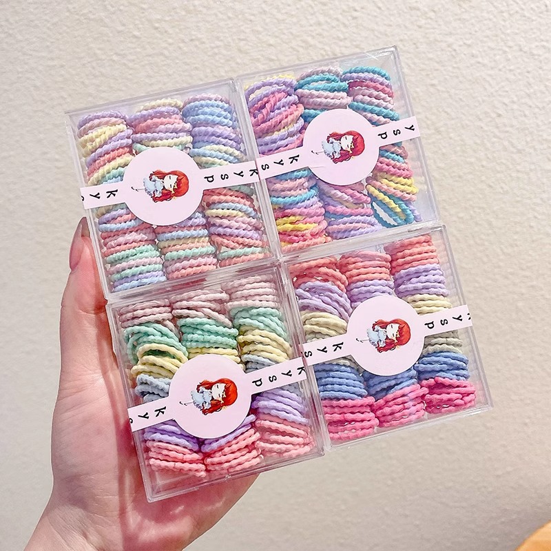 Banda de goma de los niños hembra no lastia el pelo alta elástico color falda banda goma Niñas corbata pelo banda bebé cuerda