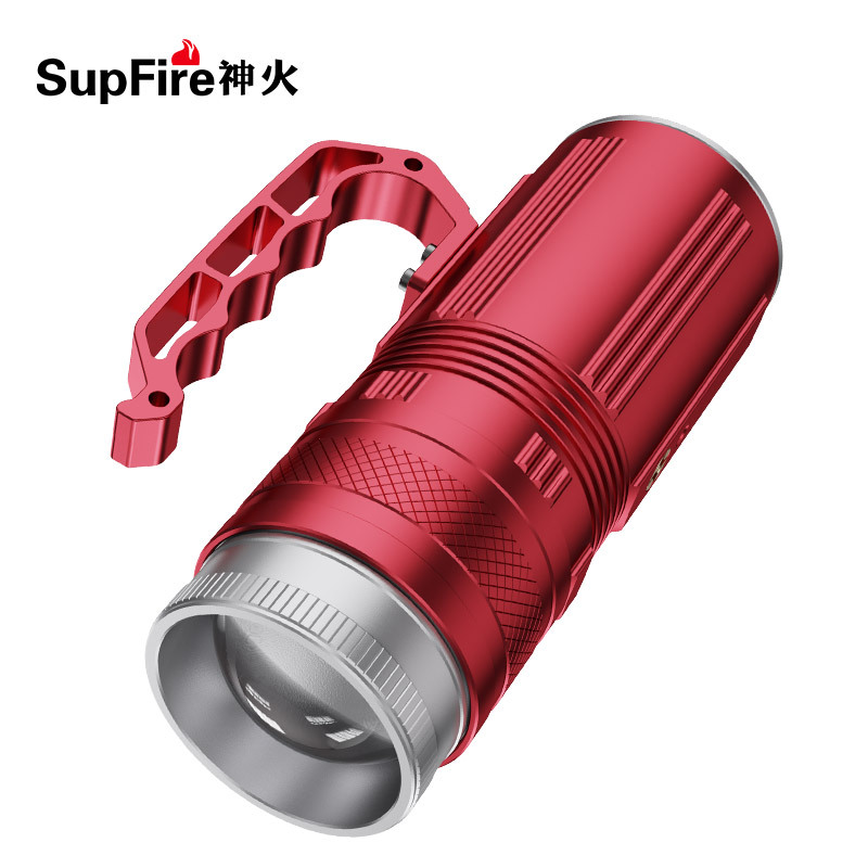 surefire Laser Cannon Fishing Lights Night fishing lights GF11 Super bright Strong light Black Pit Wild fish high-power led Blue yellow light