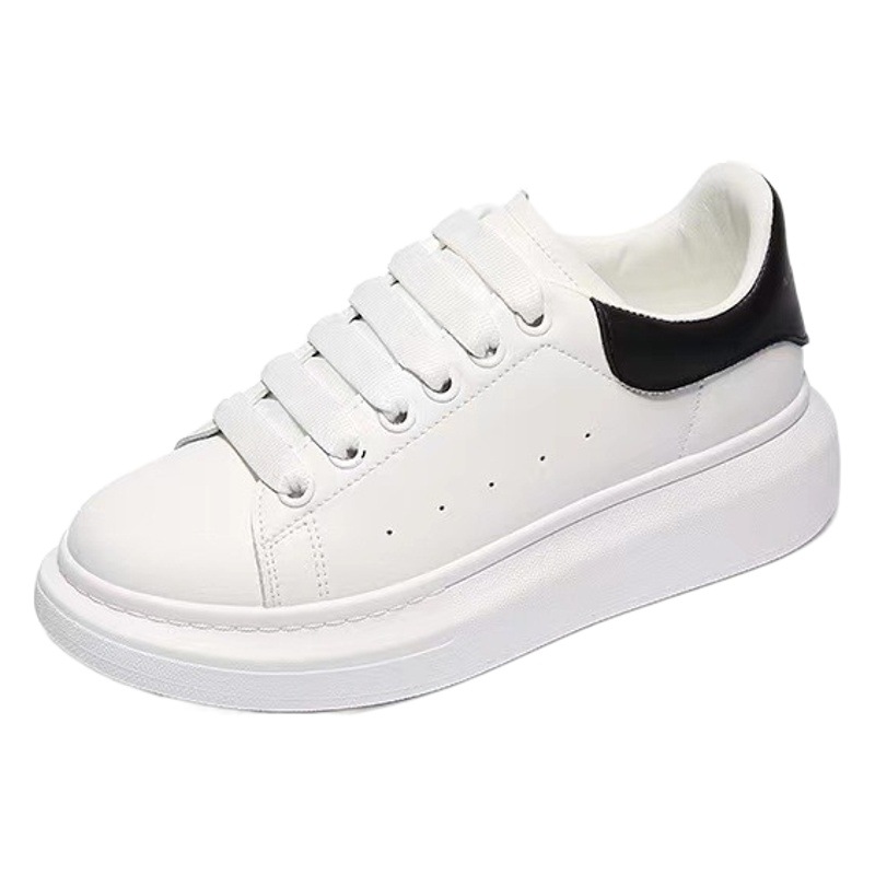 Spring and Summer Outdoor White Shoes Men's Thick-soled Korean-style Trendy All-match Men's Elevated Breathable Couple's Sports Casual Sneakers