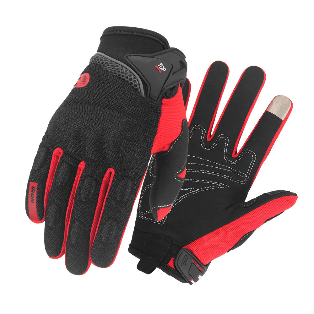 Guantes de motocicleta a prueba de caídas transpirables cuatro estaciones ciclismo locomotora de carreras de dedos resistentes al desgaste antideslizante para llevar guantes de pantalla táctil para hombres