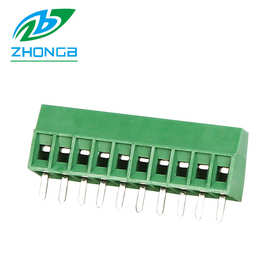 中博螺钉式接线端子128V 2.54mm 绿色直针环保阻燃V0等级厂家直销
