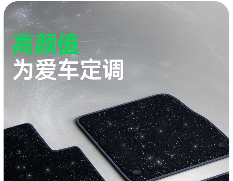 Suitable for the New Zeekr 009 Floor Mats, Starry Sky Carpet Surface, 26 Types of Car Interior Modification Accessories, Trunk Mat