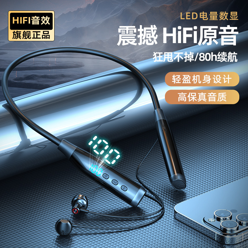 3C Battery Neckband Bluetooth Tf Card Slot Sports Long-Lasting Neck-Mounted Noise-Canceling A20 Earphones Bluetooth 5.4