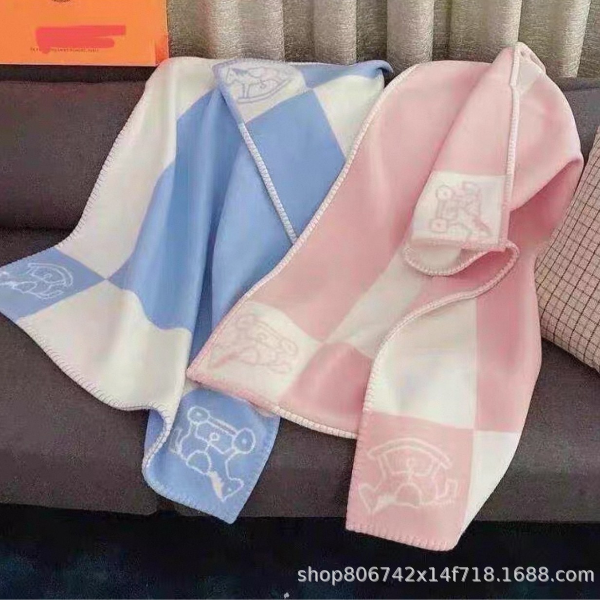 Baby blanket blue 110*140