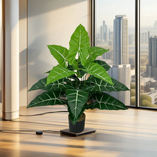 跨境亚马逊大型落地仿真绿植仙芋叶婚庆造景圣诞节假树家居装摆件