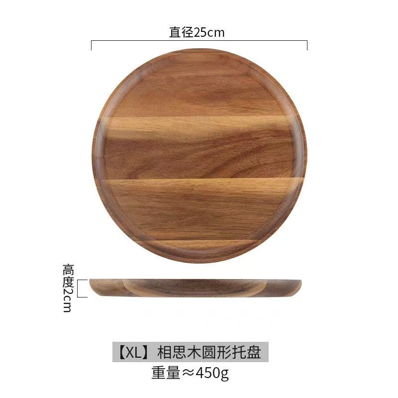bandeja de madera de árbol de ebano, bandeja de almacenamiento de aire, plato de comedor oval japonés, pastel, pan, café, té, plato de madera sólida image 42