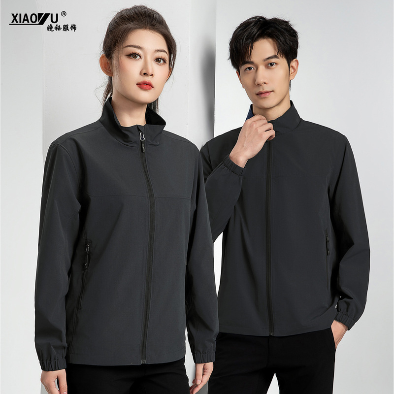 New Unisex Softshell Jacket, Workwear Style, Windproof, Short Zipper, Stand-Up Collar, Windproof and Waterproof, Printed Logo New Unisex Softshell Jacket, Workwear Style, Windproof, Short Zipper, Stand-Up Collar, Windproof and Waterproof, Printed Logo