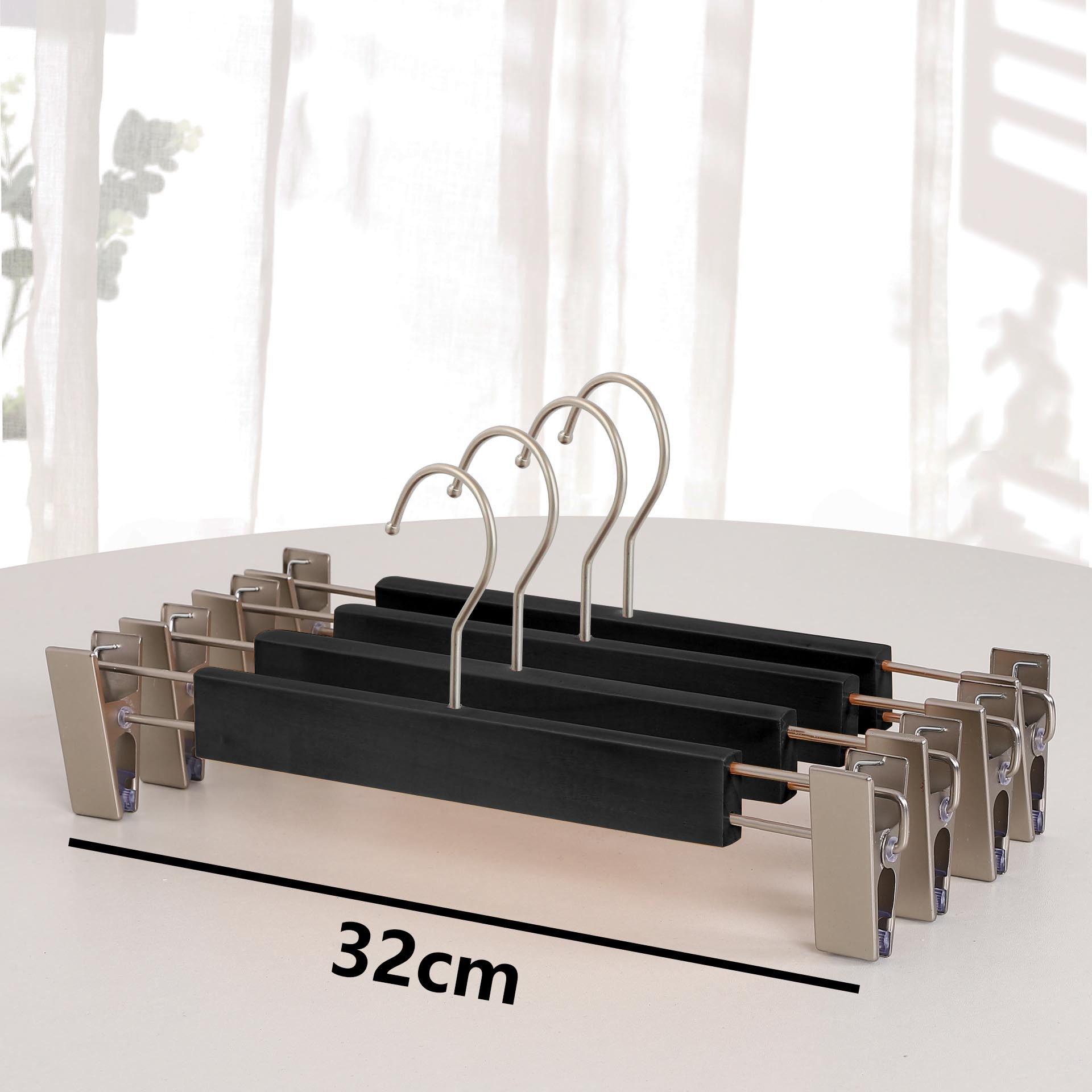 P66 percha de madera blanca tienda de ropa de madera hotel exportación percha de ropa percha de pantalones percha de ropa percha