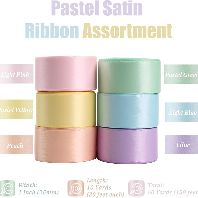 In-stock 6-color set of ribbons, double-sided polyester webbing, satin for bouquet packaging, handmade DIY hair accessories, satin materials In-stock 6-color set of ribbons, double-sided polyester webbing, satin for bouquet packaging, handmade DIY hair accessories, satin materials