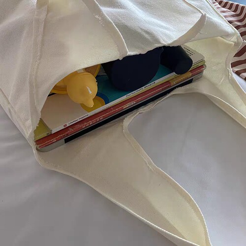 Unpatterned canvas bag canvas bag diy blank vest style large capacity DIY hand-painted canvas bag graffiti art
