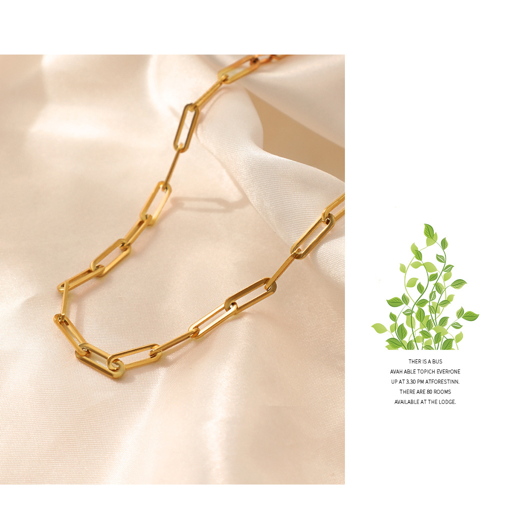 Fashion Geometric Stainless Steel Gold Plated Necklace 1 Pair