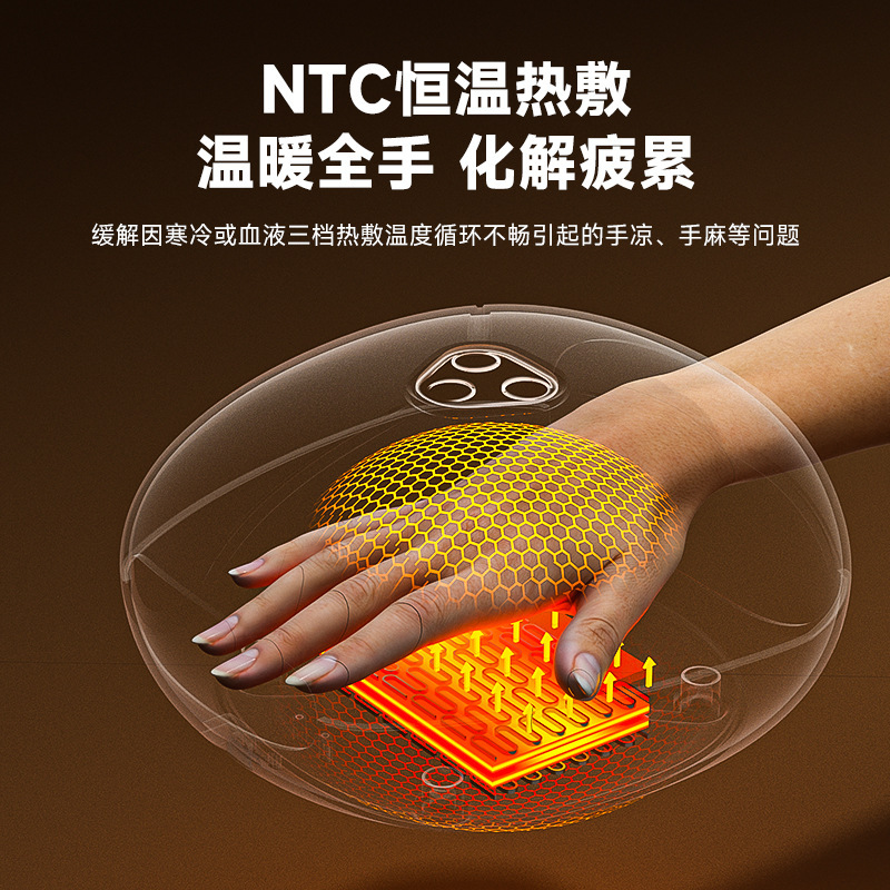 中国のバレンタインデーハンドマッサージャー指関節ツボ電気理学療法エアバッグ温湿布混練美容パームマッサージャー|undefined