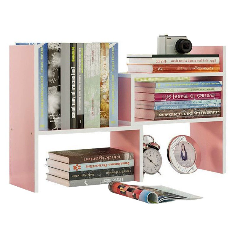 Простая книжная полка для студента, настольная, для детской комнаты, офиса, стеллаж для хранения, для общежития, маленький книжный шкаф, телескопическая конструкция