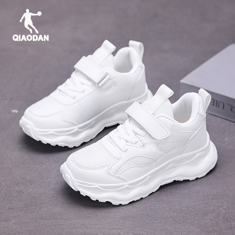 Jordan Children's Shoes Boys' White Sneakers 2026 Summer New Breathable White Sports Shoes for Girls Mesh Student Shoes