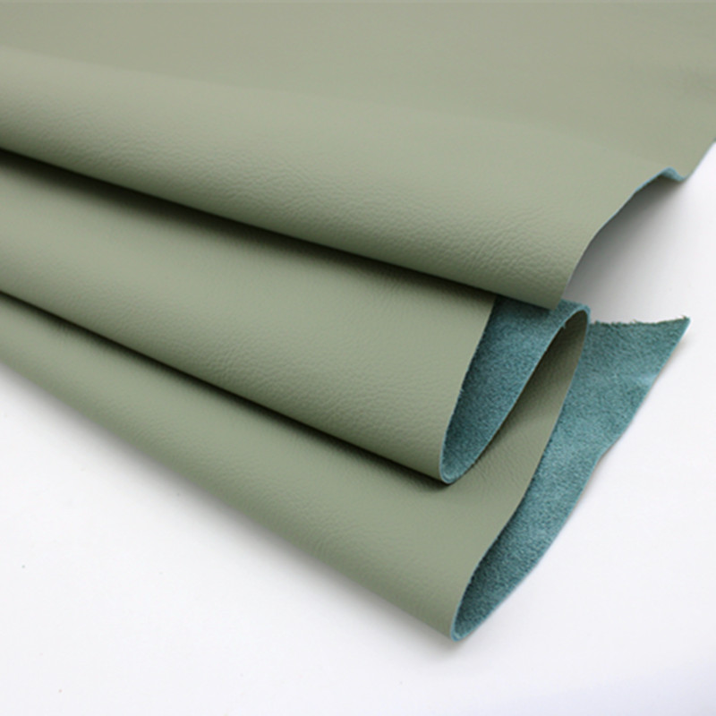 头层牛皮皮子皮料沙发软包床头硬包豆绿色进口皮革面料真皮整张